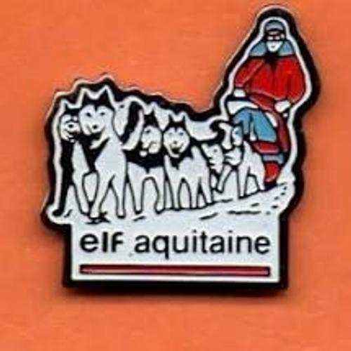 Pin's Elf Aquitaine - Chien De Traineau Husky on Productcaster.