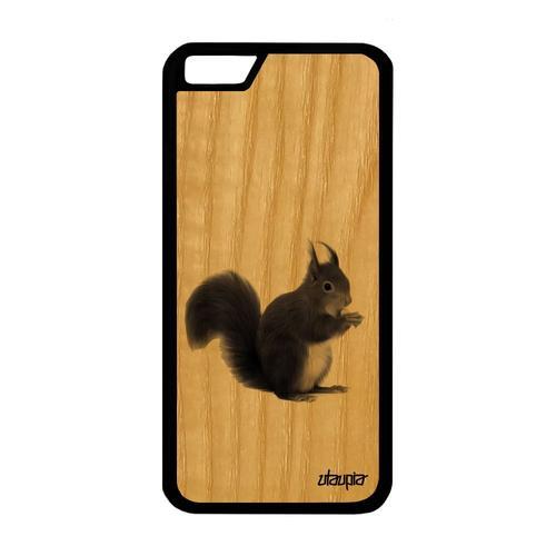 Coque Pour Iphone 6 6s En Bois Silicone Ecureuil Jolie Antichoc Uni... on Productcaster.