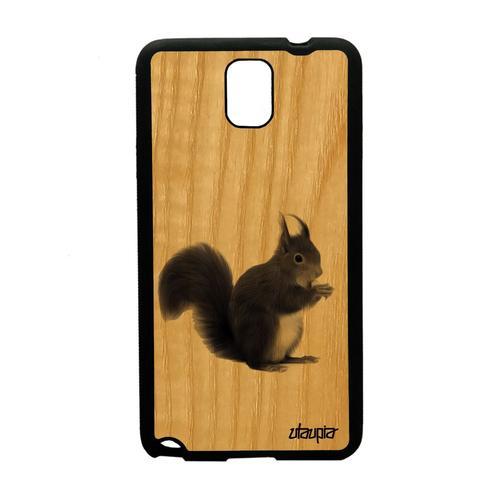 Coque En Bois Silicone Ecureuil Note 3 Souple Nature Animal Animaux... on Productcaster.