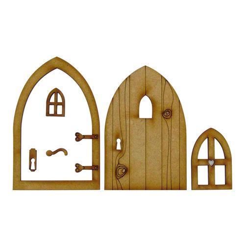 Porte de jardin féerique en bois 3D, bricolage, signes de jardin Mi... on Productcaster.