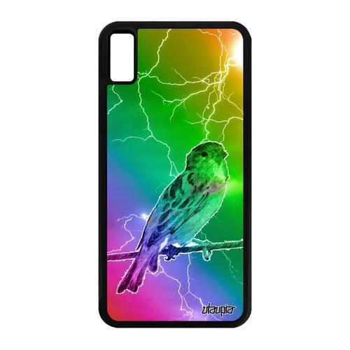 Coque Iphone Xs Max Silicone Oiseau Arc En Ciel Moineau Design Peti... on Productcaster.