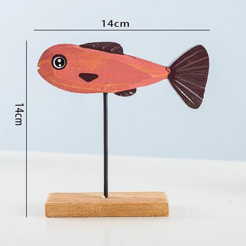 Sculpture de Poissons de Dessin Animé en Bois, Décor Écologique à U... on Productcaster.