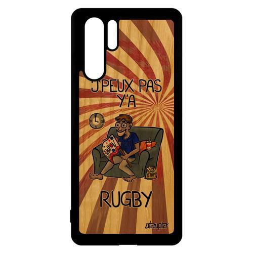 Coque En Bois Naturel Huawei P30 Pro Silicone J'peux Pas Y'a Rugby ... on Productcaster.