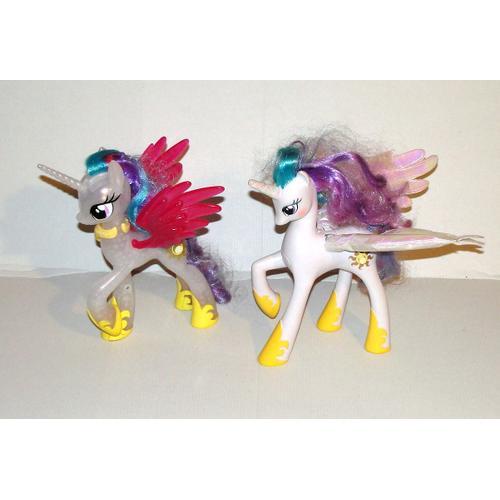 My Little Poney Lot 2 Figurines Licorne Transparente Lumineuse Dont... on Productcaster.