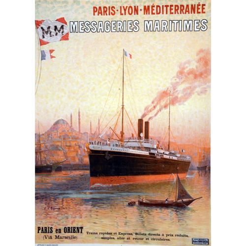 Affiche Messageries Maritimes on Productcaster.