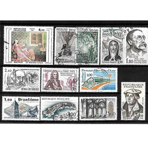 France-1982/1983-Lot De 12 Timbres Oblitérés-Très Bon Etat on Productcaster.