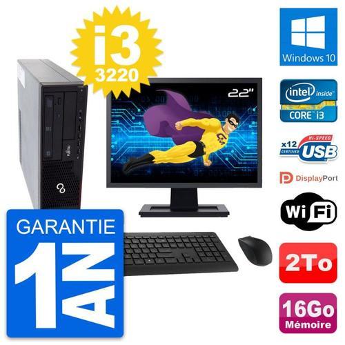 PC Fujitsu E910 DT Ecran 22" Intel i3-3220 RAM 16Go Disque 2To Wind... (Reconditionné) on Productcaster.