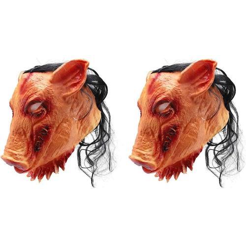 2x Halloween Effrayant Nouveauté Tête De Cochon Horreur Ûrdes Pour ... on Productcaster.