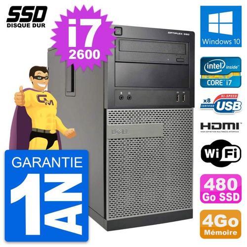 PC Tour Dell OptiPlex 390 MT Core i7-2600 RAM 4Go SSD 480Go HDMI Wi... (Reconditionné) on Productcaster.