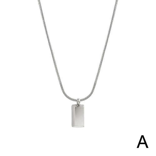 Silvery Collier En Acier Inoxydable Argent Dore Cube Brique Nouveau... on Productcaster.