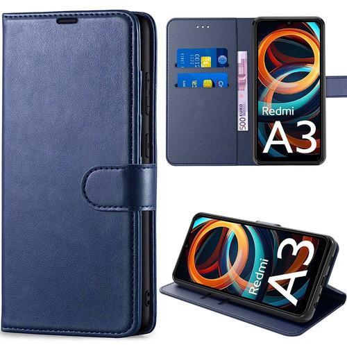 Coque Pour Xiaomi Redmi A3, Etui Effet Cuir Antichoc Avec Fentes Po... on Productcaster.