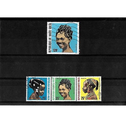 Haute Volta-Lot De 4 Timbres Oblitérés-Très Bon Etat on Productcaster.