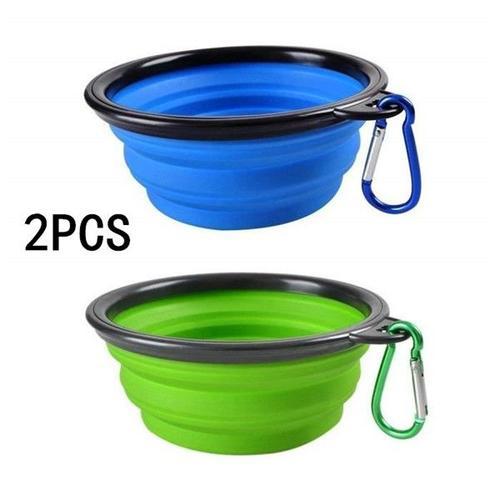 Lot De 2 Gamelles Pliables Pour Chien En Silicone Avec Mousqueton, ... on Productcaster.