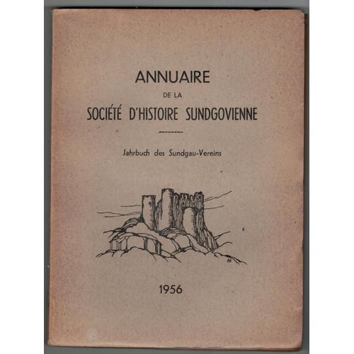 Annuaire De La Société D Histoire Sundgovienne 1956 on Productcaster.