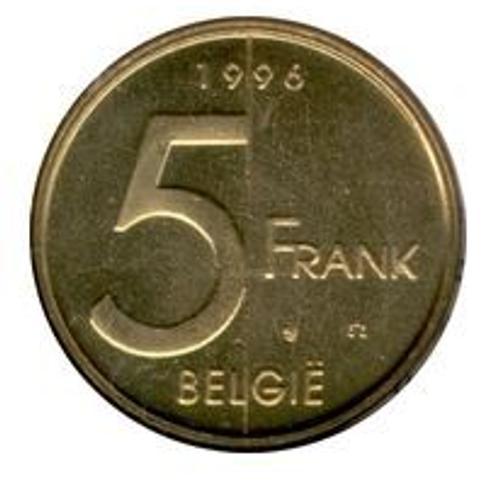 Pièce 5 Francs Belgique - 1996 Néérlandais on Productcaster.