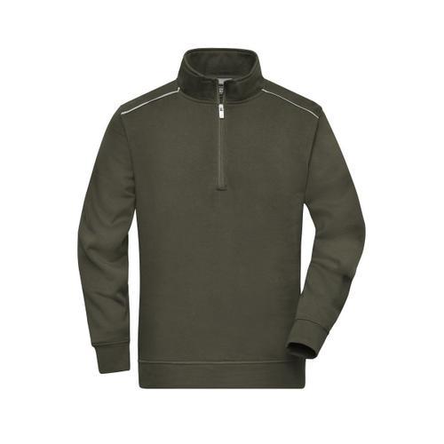 Sweat De Travail Unisexe - Jn895 - Vert Olive on Productcaster.