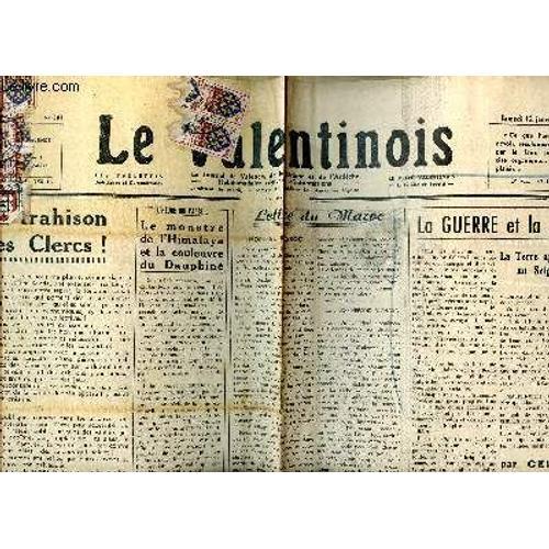 Le Valentinois N°381 Samedi 12 Janvier 1952. on Productcaster.