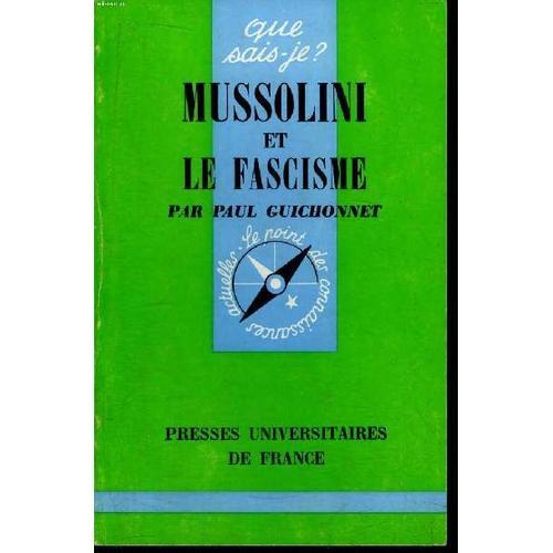 Que Sais-Je? N° 1225 Mussolini Et Le Fascisme on Productcaster.