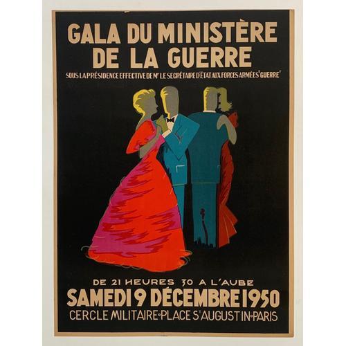 Affiche Gala Du Ministère De La Guerre 1950 on Productcaster.