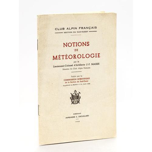 Notions De Météorologie Edition Originale on Productcaster.