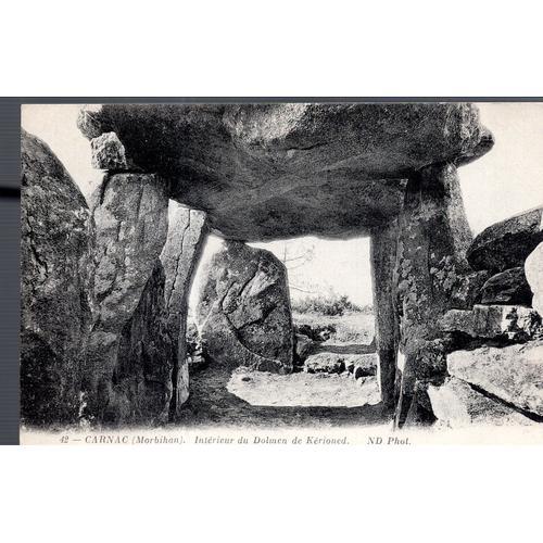 Carte Postale De Carnac (Morbihan) Intérieur Du Dolmen De Kerioned ... on Productcaster.