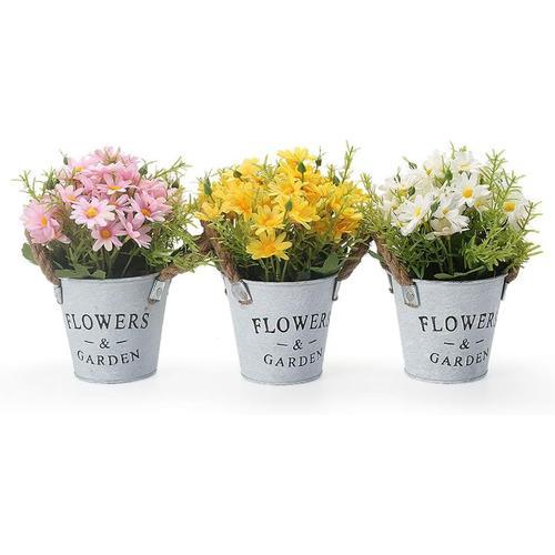 Fleurs Artificiels Interieur 3 pcs, Fleurs Artificielles avec Pot e... on Productcaster.