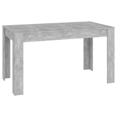 Vidaxl Table De Salle À Manger Gris Béton 140x74,5x76 Cm Aggloméré on Productcaster.