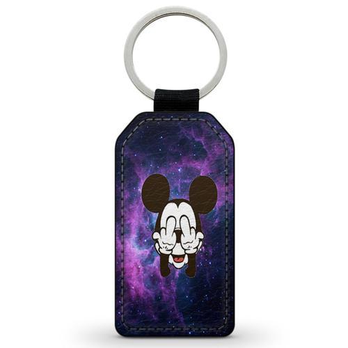 Porte-Cles Clefs Keychain Simili Cuir Mickey Galaxy Galaxie Fuck on Productcaster.