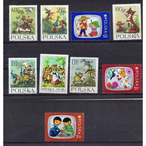 Pologne- Lot De 6 Timbres Oblitérés Et 3 Timbres Neufs- Enfance on Productcaster.