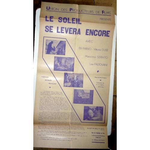 Affiche De Cinéma : Le Soleil Se Lèvera Encore - 1948 on Productcaster.