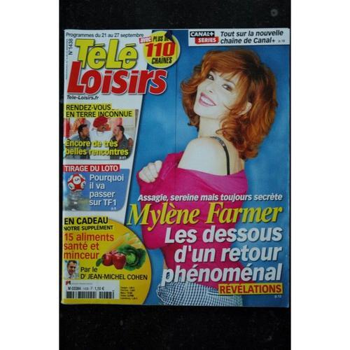 Tele Loisirs 1438 21 Au 27 Septembre 2013 Cover Mylene Farmer Desso... on Productcaster.