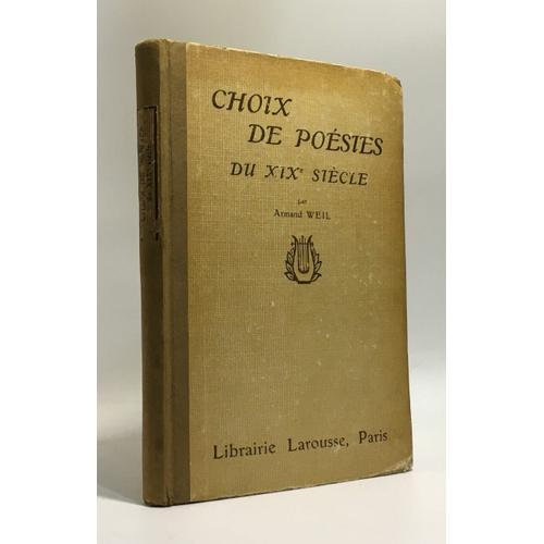 Choix De Poésies Du Xixe Siècle - - - Anthologie Littéraire Et Arti... on Productcaster.