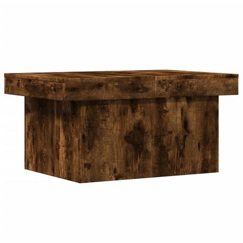 Vidaxl Table Basse Chêne Fumé 100x55x40 Cm Bois D'ingénierie on Productcaster.