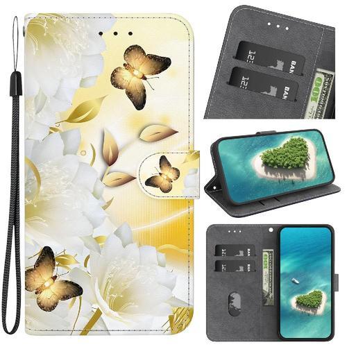 Étui Pour Sony Xperia 10 Vi 2024 Fentes Pour Cartes Fleur Papillon ... on Productcaster.