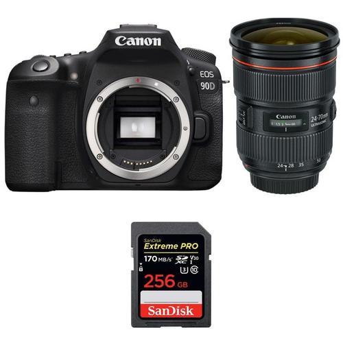 Canon EOS 90D + EF 24-70mm f/2.8L II USM + SanDisk 256GB Extreme PR... on Productcaster.