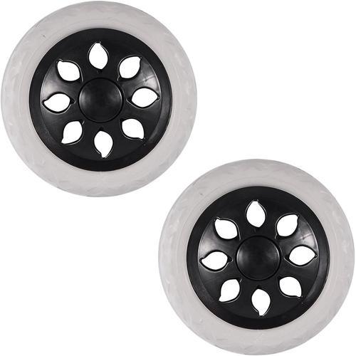 2X Noir blanc Noyau plastique mousse Chariot pour achats Roulettes ... on Productcaster.