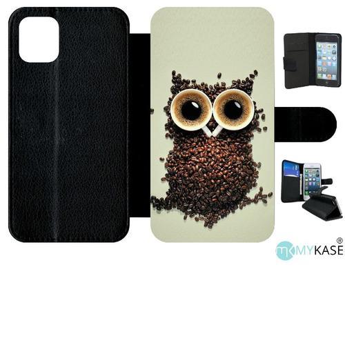 Etui A Rabat - Hibou Grains De Café - Compatible Avec Apple Iphone ... on Productcaster.