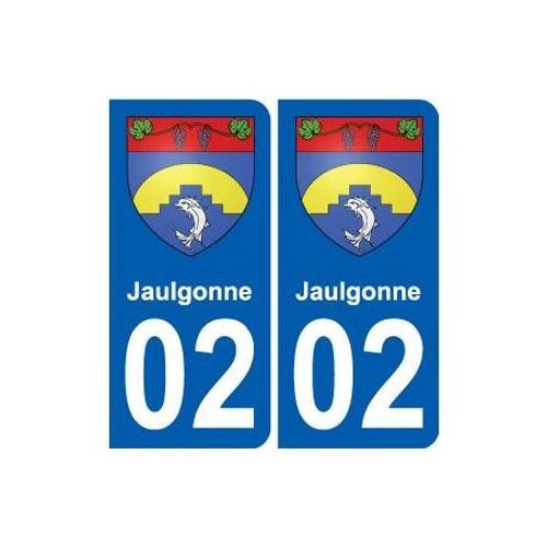 02 Jaulgonne Blason Ville Autocollant Plaque Sticker - Couleur : Ar... on Productcaster.