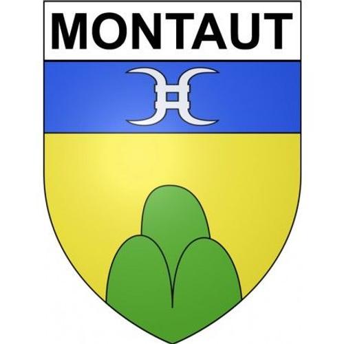 Montaut 24 Ville Stickers Blason Autocollant Adhésif - Taille : 4 Cm on Productcaster.