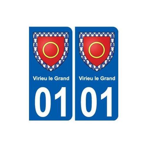 01 Virieu-Le-Grand Ville Autocollant Plaque Sticker - Couleur : Arr... on Productcaster.