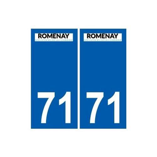 71 Romenay Logo Autocollant Plaque Stickers Ville - Couleur : Droit... on Productcaster.