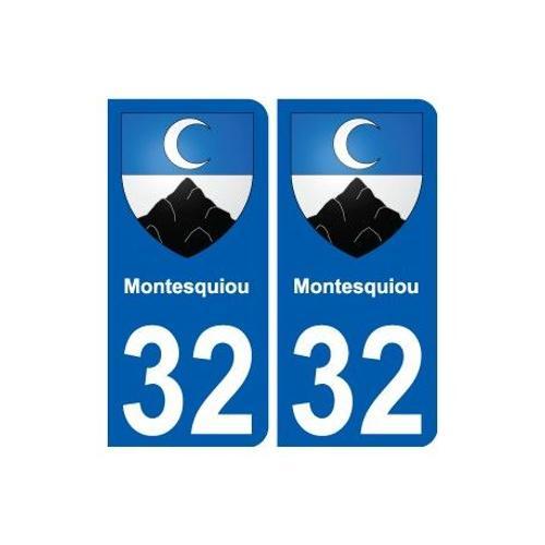 32 Montesquiou Blason Autocollant Plaque Stickers Ville - Couleur :... on Productcaster.