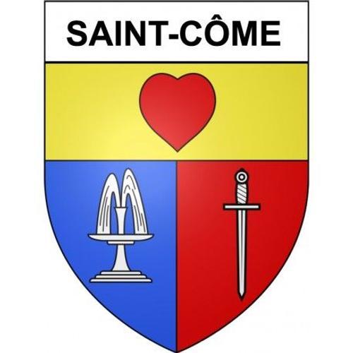 Saint-Côme 33 Ville Stickers Blason Autocollant Adhésif - Taille : ... on Productcaster.