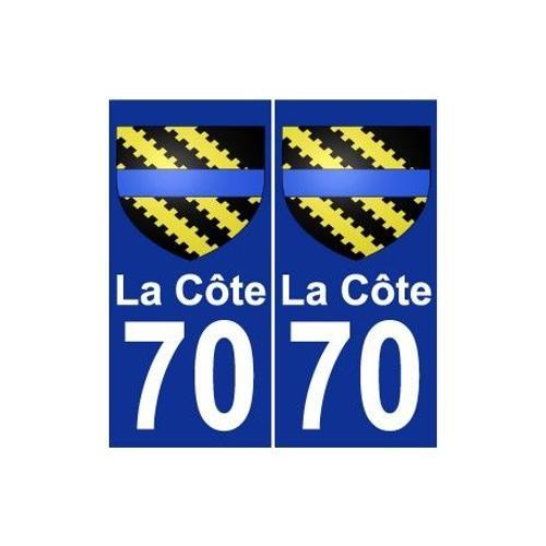 70 La Côte Blason Autocollant Plaque Stickers Ville - Couleur : Dro... on Productcaster.