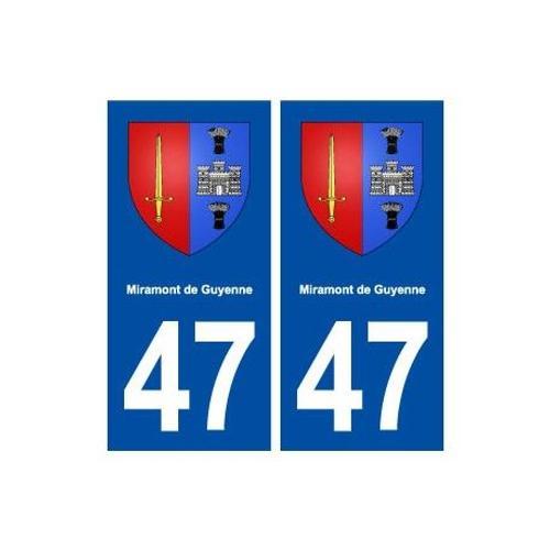 47 Miramont De Guyenne Blason Autocollant Plaque Stickers Ville - C... on Productcaster.