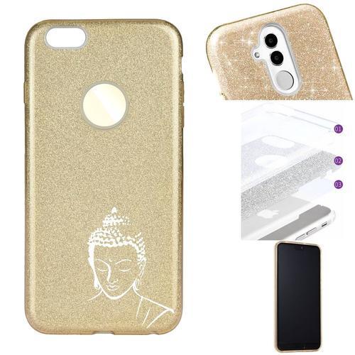 Coque Iphone 7 8 Se 2020 Glitter Paillettes Bouddha Blanc Transpare... on Productcaster.