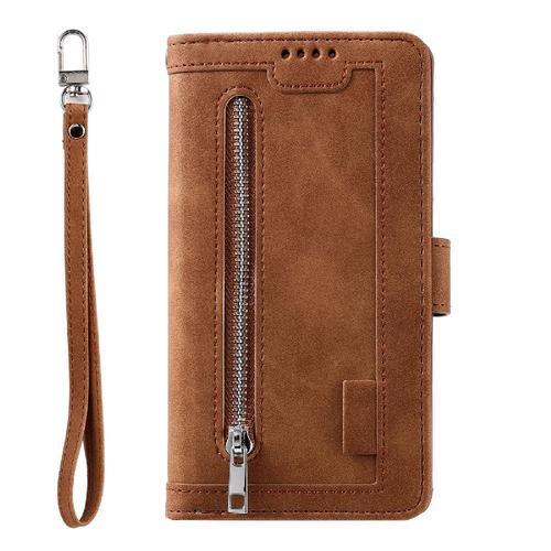 Flip Étui Pour Iphone 15 Pro Lanière Bicelle Portefeuille Cuir Pu 9... on Productcaster.