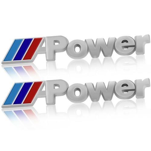 2 X Embleme Insigne En Métal Bmw Logo M Power (Chromé) 6,2 X 1cm on Productcaster.