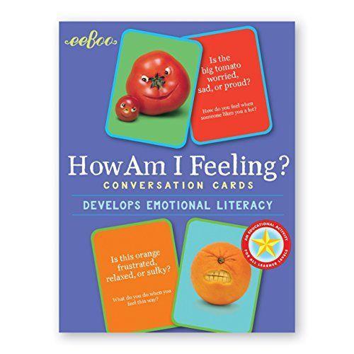 Eeboo How Am I Feeling Flash Cards Emotion Conversation Cards on Productcaster.