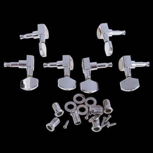 6 Chevilles De Réglage Pour Cordes De Guitare Chromées, Accordeurs,... on Productcaster.